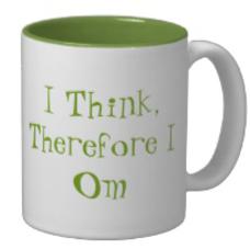 I think therefore I om- mug