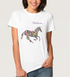 Unicorn Magic Believe Pixel Women's T-Shirt