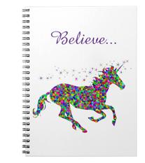 Unicorn Magic Believe Colorful Journal