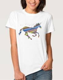Unicorn Magic Striped Women's T-Shirt