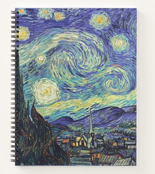 Van Gogh Starry Night Notebook 8.5" x 11"