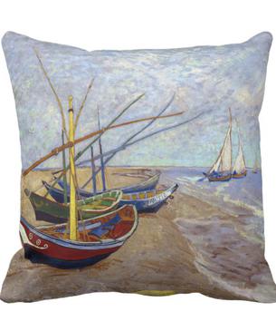 Van Gogh Fishing Boats Pillow